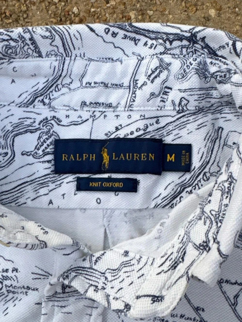 Polo Ralph Lauren Map Knit Oxford polo shirt